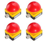 Hndhbfgrt 4X Interruptor de Pie/Mano IP65 EFAK, Pulsador de Parada de Emergencia con Cabezal Tipo, Autoblocante, Autorreinicio y Antichoque A.