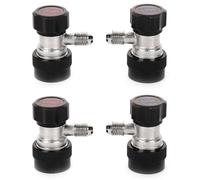 Hndhbfgrt 4x R134A A/C Compresor de CA R-134A Adaptador de Acoplador Rápido Manual Aire Acondicionado Conectores SAE 1/4 Accesorios