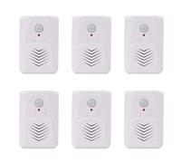 Hndhbfgrt 6X Sensor de Movimiento Interruptor de Timbre de Puerta MP3 Timbre de Infrarrojos Inalámbrico PIR Sensor de Movimiento Aviso de Voz Timbre de Puerta de Entrada Alarma