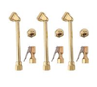 Hndhbfgrt 9 Paquetes Juego de Mandriles de Aire de Latón Resistente, Portabrocas de Latón de 1/4 Pulgada para Calibrador de Inflador de Neumáticos Accesorios de Compresores