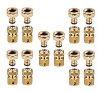 Hndhbfgrt Conector de Grifo de Manguera de Jardín 20 Piezas Tamaño de 1/2 Pulgada Y 3/4 de Pulgada Tubo de Manguera de 2 En 1 Y 1/2 Pulgada Conector Rápido