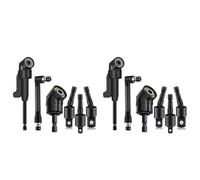 Hndhbfgrt Juego de 12 Accesorios para Taladro en Ángulo Recto con Adaptador de Taladro en Ángulo de 105° y Adaptador de Dado de de