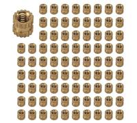 Hndhbfgrt M2 X 3mm Cilindro de Laton Moleteado Roscado Insertar Insertado Nuts 1000 Unids