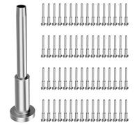 Hndhbfgrt Paquete de 100 Kits de Barandilla de Cable, de Barandilla de Cable de 1/8 Pulgada, Receptor para Postes de Madera/Metal de 2 X 2 Pulgadas