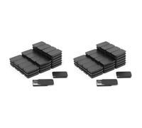 Hndhbfgrt Paquete de 120 Mini Cajas de Lata de Metal Rectangulares Negras con Tapas Deslizantes, Lata de Metal Vacía Pequeña con Tapa Deslizante