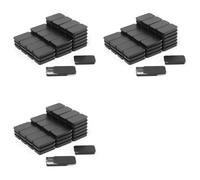 Hndhbfgrt Paquete de 180 Mini Cajas de Lata de Metal Rectangulares Negras con Tapas Deslizantes, Lata de Metal Vacía Pequeña con Tapa Deslizante