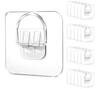 Hndhbfgrt Paquete de 20 Colgadores de Platos para Pared - Colgador Adhesivo para Exhibición, para Platos Decorativos, Marcos de Fotos, 2.67x2.67 Pulgadas