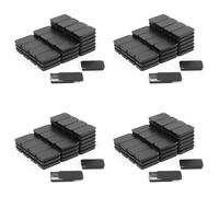 Hndhbfgrt Paquete de 240 Mini Cajas de Lata de Metal Rectangulares Negras con Tapas Deslizantes, Lata de Metal Vacía Pequeña con Tapa Deslizante