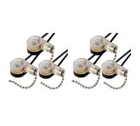 Hndhbfgrt Paquete de 6 Interruptores de Luz de Ventilador de Techo ZE-109 Interruptor de Ventilador de Techo Interruptor de Cadena de Repuesto (NíQuel)