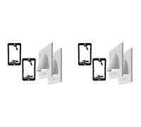 Hndhbfgrt Placa de Pared de Cable Agrupado de Una Unidad Placa de Cable de Bajo Voltaje Empotrada de 1 Unidad con Soporte de Montaje (Paquete de 4,)