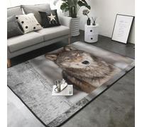 Hnnkloy Estampado de Lobo Salvaje, Alfombra Grande Antideslizante para Sala de Estar o Dormitorio, 208 x 148 cm.