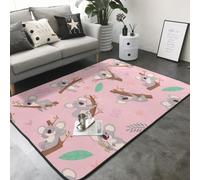 Hnnkloy Koala, un Animal Salvaje Australiano Adorable, Alfombra Grande Antideslizante para Sala de Estar o Dormitorio, 208 x 148 cm.