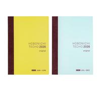 Hobonichi Techo 2026 Original Avec Books - A6, diario, 6 meses x 2 libros (inicio de enero), japonés, planificador