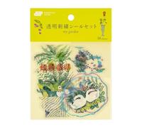 Hobonichi Techo Accessories - iyo okumi: Juego de pegatinas bordadas transparentes - My Garden