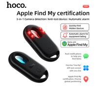 HOCO E95 Dispositivo Antirrobo con Rastreador Airtags, Detector de Cámaras Ocultas, Alarma de Seguridad, Protección Antiespía y Detector de Micrófonos Ocultos Negro