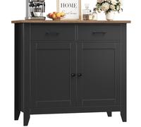HOCSOK Aparador Moderno con 2 Cajones y 2 Puertas para Almacenamiento Mueble Buffet para Salón Comedor y Cocina de Madera 82 x 40 x 91 cm