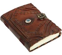 Hocus Pocus - Libro de protección contra el mal de ojo (piel, 20 cm), color marrón