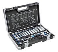 Högert Technik - Caja de Herramientas, Juego de Herramientas, Maletin Herramientas, Caja Herramientas, Kit de Herramientas, Maleta de Herramientas, Set de Herramienta, 3/8”- HT1R465, 36 Piezas