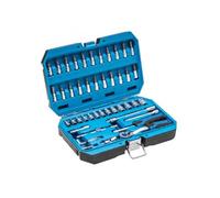 Högert Technik – Juego de herramientas HT1R416 – 46 piezas, 1/4", Acero Cr-V, carraca 72 dientes
