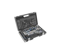 Högert Caja de herramientas HT1R470 – Juego 60 pzas, vasos y puntas 1/4" y 1/2" trinquete 72 dientes