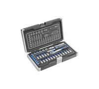 Högert – Caja de herramientas HT1R464 – Juego 34 piezas, mecanismo de trinquete 72 dientes, 1/4"