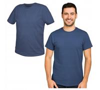 Högert Technik - Camiseta VILS de algodón de Manga Corta para Hombre, Camiseta básica, Transpirable y Resistente, Azul, 3XL