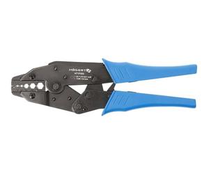 HÖGERT TECHNIK Crimpadora KOAX - 1,0 - 4,5 mm² - con mecanismo de trinquete y ajuste de fuerza de presión - Herramienta de precisión para terminales de cable - 225 mm - Ergonómica