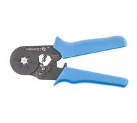 HÖGERT TECHNIK Crimpadora para casquillos de pared delgada, 0,25-6,0 mm² (23-10 AWG), 175 mm, herramienta de prensado de seis mordazas, diseño robusto y mango ergonómico para un prensado preciso y una