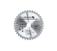 Högert Technik - Disco de corte de carburo 216x48Tx30 - Adecuado para cortar diferentes materiales de madera maciza y materiales de madera