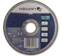 Högert Technik disco de corte metal 125 mm, extrafino 1,0 mm, amoladora angular 125 x 1,0 x 22,23 mm para acero e inox, corte preciso sin rebabas, EN 12413, 10 unidades