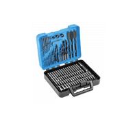 Högert Technik - Drilling and Screwdriver Tool Set, 100 Pieces with Hard Case for secure storage and easy transport. This versatile toolbox includes various drill bits and screwdrivers for all your ha