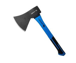 HÖGERT TECHNIK Hacha Universal 1250 g con Mango de Fibra de Vidrio, para Partir y Cortar, Hoja endurecida 47-55 HRC, Mango ergonómico Antideslizante, DIN 5131