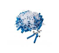 HÖGERT TECHNIK Juego de 201 abrazaderas de nivelación, cuñas y pinzas para azulejos de 1,5 mm, juego de herramientas resistentes para una colocación precisa durante la construcción, el montaje y la