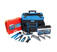 HÖGERT TECHNIK - Juego de herramientas profesional para electricistas, instaladores y montadores fotovoltaicos, juego de montaje de 9 piezas con bolsa de herramientas.