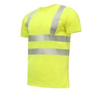 Högert Technik - JURAL II Camiseta de polialgodón de alta visibilidad amarillo 3XL (58) | Chaleco reflectante reflectante chaleco reflectante transpirable ligero camiseta manga corta ropa de trabajo