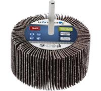 HÖGERT TECHNIK Mopa de lijado con vástago 80 x 40 x 6 mm G100, lijadora de láminas para metal, desbarbado, eliminación de óxido, lijado de pintura, accesorio de lijado para taladro eléctrico