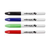 Högert Technik - Rotuladores permanentes 4 unidades -Mix - Juego de rotuladores disponibles en 4 colores - Rotulador resistente al agua para vidrio, metal, madera y demás