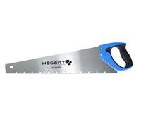 Högert Technik - Sierra de mano 450 mm - 7 TPI, 48-50 HRC - Sierra numérica manual para cortar madera, tableros de partículas y otros materiales a base de madera - Sierra