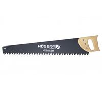 HÖGERT TECHNIK Sierra de mano para hormigón celular 600 mm 17 TPI - Sierra para bloques de hormigón celular, dientes de metal duro TCT endurecidos, afilado trilateral, mango de madera
