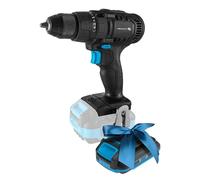 HÖGERT TECHNIK Taladro atornillador a batería 18V, 50 Nm de par, portabrocas Auto-Lock 13 mm, 21+1 niveles de par, 2 velocidades, iluminación LED, engranaje metálico + PROMO batería 2,0 Ah