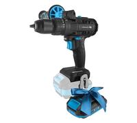 HÖGERT TECHNIK Taladro percutor a batería sin escobillas 18V, 80 Nm de par, portabrocas 13 mm, 21+1 niveles de par, iluminación LED, engranaje metálico + PROMO batería 2,0 Ah