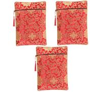 Hoement 3piezas Bolsita De Brocado Para Escrituras Budistas Funda Protectora Bolsa De Almacenamiento Para Sutras Diseño Reutilizable y Lavable