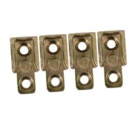 Hoement 4 Piezas Accesorios Para Cerraduras De Ventanas Guardián De La Huelga De Cerraduras De Ventanas Guardián De Cerradura De Ventana Placa De Cierre De Ventana Golden Aleación De Zinc