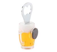 Hoement Abridor de Botellas Material Acrílico y Metal Forma de Vaso de Cerveza, 3 Unidades, Portátil y Multifuncional y Obsequio de Navidad Varios estilos para Fiestas Varios estilos