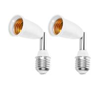 Hoement Adaptador Extensor de Portalámparas E27 Rotación y Soporte de Tornillo, 2 Unidades para Bombillas LED en Espacios Interiores y Oficinas