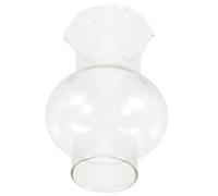 Hoement Chimenea de lámpara de queroseno de vidrio transparente, pantalla de lámpara de aceite, recambio 3.74 x 2.36 x 2.36 in, accesorio decorativo, para lámpara de queroseno