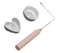 Hoement Cucharas para Freír Mango de Madera y Pala de Aleación de Aluminio para Cocina Doméstica, Utensilios para Preparar Panqueques y Aperitivos