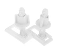 Hoement Juego de 2 Tornillos y Pernos Ajuste y Fijación Estable Material Pp Accesorios para Instalación Rápida en Baño para Asiento de Inodoro Blanco