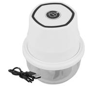 Hoement Picadora de Ajo Eléctrica Compacta y Portátil Capacidad de 250ml, Procesador de Alimentos Multifuncional de Pp y Vidrio para Verduras y Jengibre en Cocina