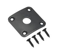 Hoement Placa de Conexión y para Guitarra Eléctrica de Metal Negro, Resistente Tornillos Incluidos para Fortalecer del Mástil y Cuerpo
